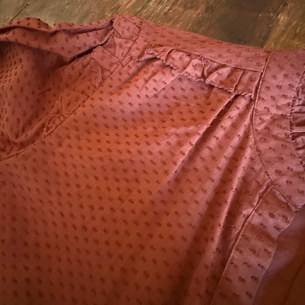J. Crew Brown Ruffled Blouse - Picture 11 of 11